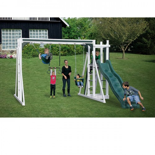 Freestanding Vinyl Monkey Bar Swing Beam