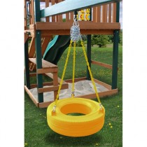 Residential Plastic Tire Swing - Yellow