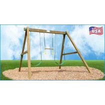 Classic Wooden Swing Set / Swing Beam & Chained Accessories