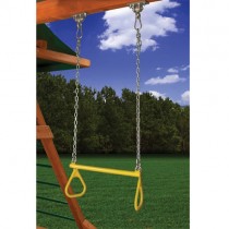 Trapeze Bar with Chain & Handles Yellow